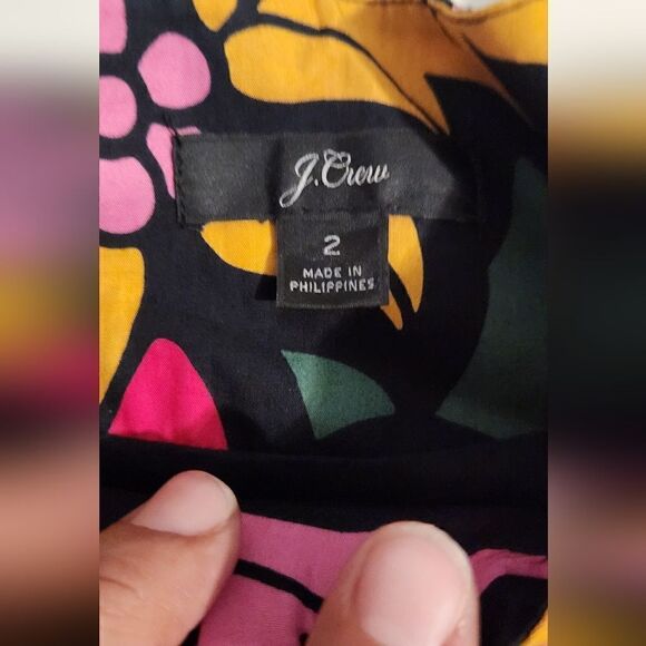 J. Crew Ratti Grandi Tiered Pop Over Dress Beatrice Floral Multi color Size 2 - Picture 5 of 13